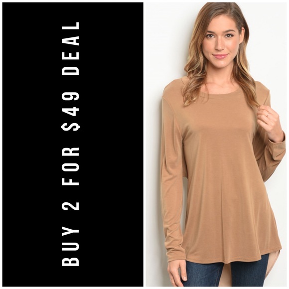 Le Lis Tops - CAMEL MODAL HI LOW TOP